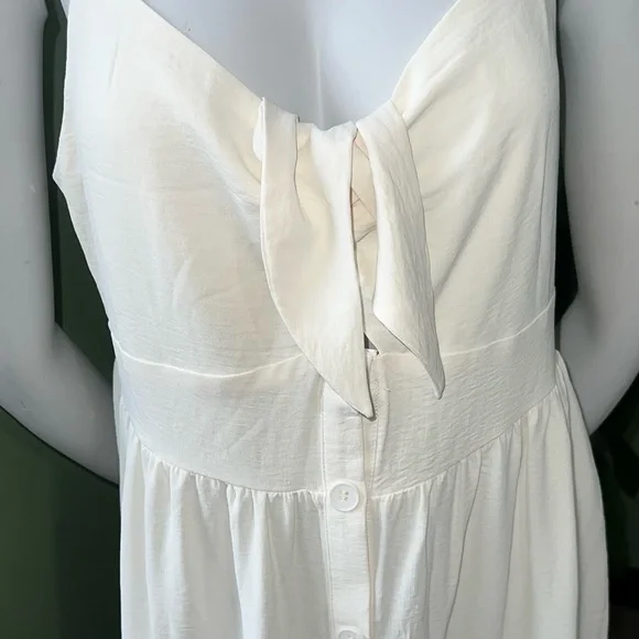 Fashion Nova Ivory Button-Down Midi Dress - Picture 2 of 4